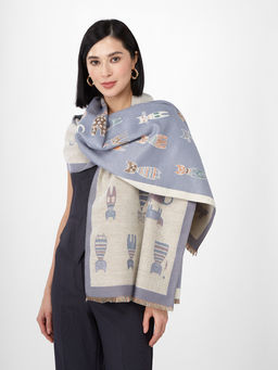 в составе ШЕРСТЬ и КАШЕМИР Большой, мягкий, теплый однотонный двусторонний палантин. - Tantino фото 6