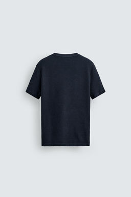 CAMISETA REGULAR FIT ESTRUCTURA / Marino - Zara фото 8