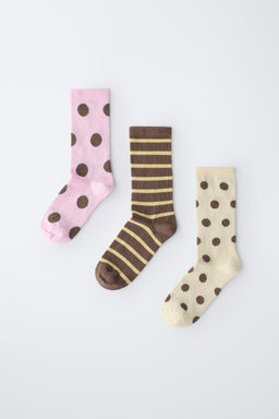 3-PACK OF LONG STRIPED AND POLKA DOT SOCKS - Zara фото 14