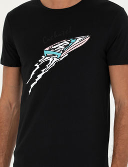 Siyah Slim Fit Ti__rt - Cacharel фото 6