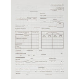 Бланк Авансовый отчет форма АО-1 А4 1у/5кн по 100л газетка(упаковка крафт)