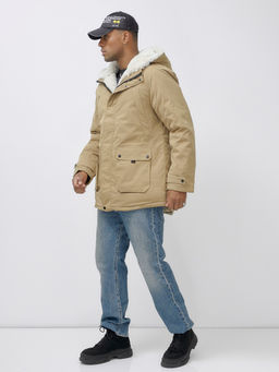 Парка мужская зимняя удлиненная с мехом хаки цвета 8753G - Mtforce фото 13