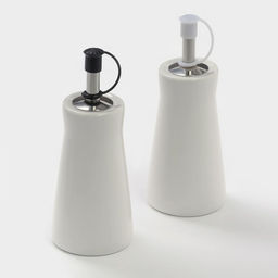 Набор для специй BellaTenero, 5 предметов: солонка, перечница, 2 соусника, на бамбуковой подставке, фарфор, белый  фото 5