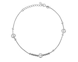 Браслет на ногу из серебра без вставки, ТФБ-96