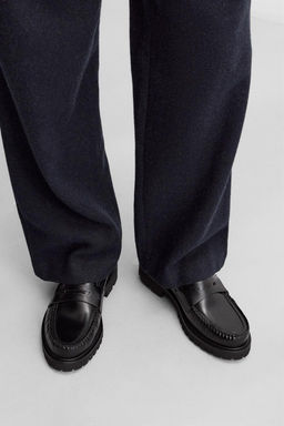 LEATHER PENNY LOAFERS - Zara фото 3