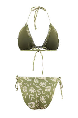 Cicek Desenli Ucgen Kapl? Nak?s Ve Charm Aksesuarl? Normal Bel Regular Bikini Tak?m? TBESS26BT00067