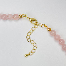 Колье из мадагаскарского Розового кварца и Берилла 43 см +