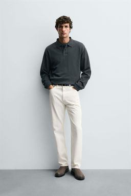 BASIC TEXTURED POLO SHIRT