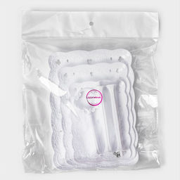 Этажерка для фруктов и десертов Доляна «Вивьен», 3 ярусная, пластик, 15.5×11 см, 19.2×13.8 см, 22.7×16.4 см, белая