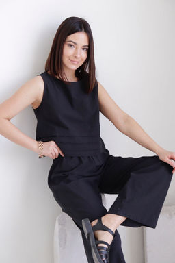 Martichelli Костюм брючный хлопковый чёрный  фото 4