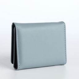 Кошелёк «Цветочек», маленький, для девочки, на кнопке, голубой