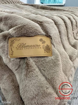 Меховой плед на кровать