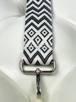 LACCOMA ремень 1000-ромб-3,8-коричн/бел полиэстр