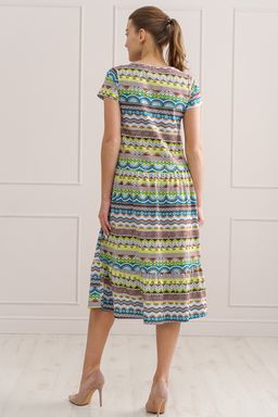 Платье женское из кулирки Кармелита Орнамент - Амадэль фото 4