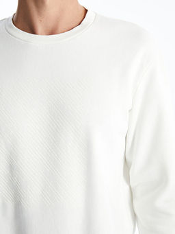 Bisiklet Yaka Uzun Kollu Bask?l? Erkek Sweatshirt - Waikiki фото 3