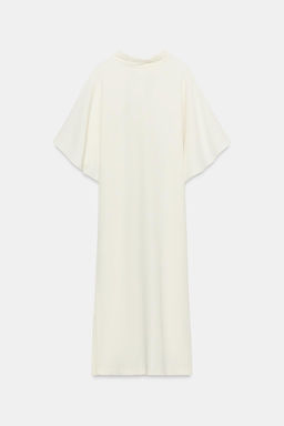 VESTIDO MIDI FLUIDO ZW COLLECTION / Beige claro - Zara фото 15