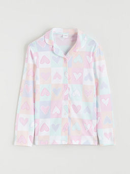 G?mlek Yaka K?z ?ocuk Pijama Tak?m?