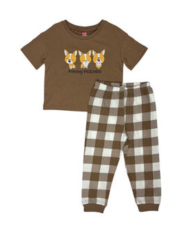CRB wear / CWKG 50238-33K Пижама для девочки (футболка, брюки), Латте/ex. Cherubino