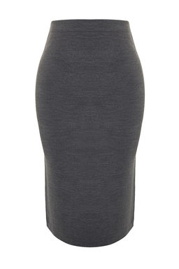 TRENDYOLMILLA Siyah Midi Kalem Triko Etek TWOAW20DU0006  фото 19