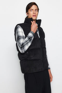 Trendyolmilla Man Siyah Erkek Regular Fit K?sl?k Kadife Yelek TMNAW23YE00013  фото 5