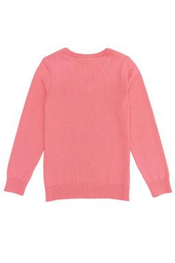 Девушка Светло-розовый с V-образным вырезом Трикотажный свитер Basic - U.s. polo assn фото 2