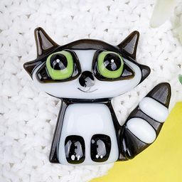 Брошь Енот - Стрекоза фото 3