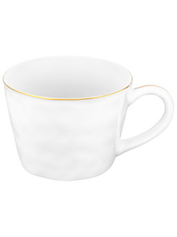 Кружка 300 мл 14*10*7,5 см "Царевна-лягушка" с фигуркой внутри, белый с золотом, фарфор