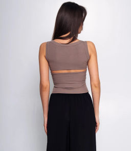 Топ #КТ173 (1), бежево-серый