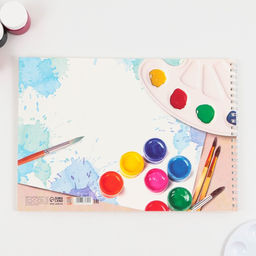 Цена за 2 шт. Альбом для рисования 40 листов А4 на пружине «Краски» обложка 200 г/м², бумага 100 г/м².