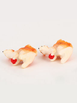 Миниатюра кукольная «Белочка с яблоком», набор 2 шт., размер 1 шт. — 5×4 см