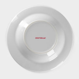 Тарелка керамическая глубокая Доляна Маки, 600 мл, d=20,5 см, цвет белый  фото 8