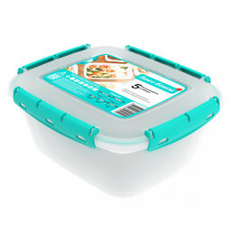 Контейнер для продуктов набор 5 шт: 0,38л, 0,8л, 1,5л, 2,5л, 3,9л, с клипсами, уплотнитель, полипропилен, подходит для СВЧ (Россия) - Домашняя мода фото 2