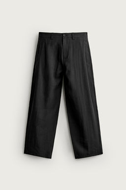 PANTAL?N FLUIDO PLIEGUES LATERALES / Negro - Zara фото 11