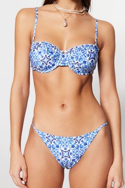 TRENDYOLMILLA Etnik Desenli Balkonet Baglamal? Hipster Bikini Tak?m? TBESS23BT00007  фото 3