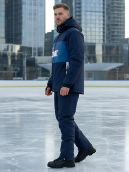 Горнолыжный костюм мужской зимний темно-синего цвета 370TS - Leifensh фото 36