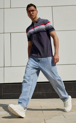 Джинсы муж. F2308-3 l.blue - Fine joyce фото 8