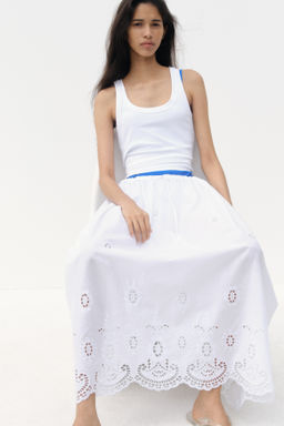 Falda en bordado ingl?s con cord?n de ajuste - H&m фото 6