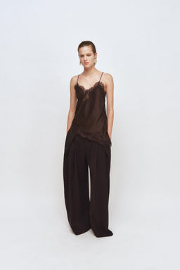 ZW COLLECTION LACE CAMISOLE TOP - Zara фото 15