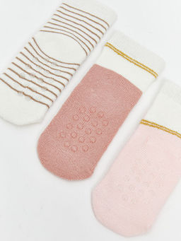 Desenli K?z Bebek Havlu Soket ?orap 3l?