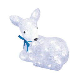 ULD-M2926-040/STA WHITE IP20 LYING FAWN-1 Фигура светодиодная Лежащий оленёнок-1, 32*27см, 40 светодиодов. Белый свет. Провод прозрачный. TM Uniel