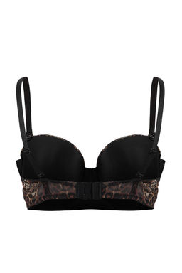 Siyah-Cok Renkli 3lu Micro Leopar Sabit Kap Straplez Sutyen THMSS26SU00010