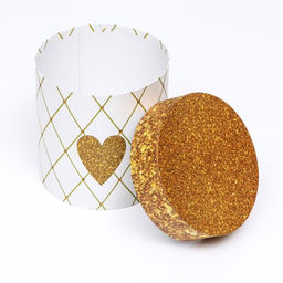 Набор круглых коробок 5в1 Сердце золотое, 25 25 15 15 см - Simaland фото 10