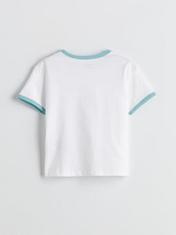 Bisiklet Yaka Yaz? Bask?l? Erkek ?ocuk Ti??rt