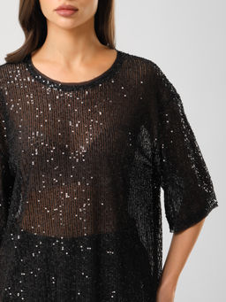 Блузка с пайетками - Stilla фото 11