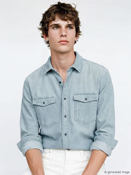 Regular Fit Erkek Jean G?mlek