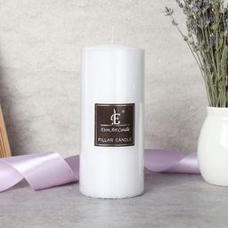 Свеча столбик белая 6х14 см / SS7 /уп 36/*