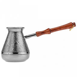 Турка медная 540мл "Виноград", д10см, h11,7см, s0,8мм, деревянная ручка (Россия)
