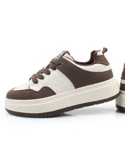 04-PDH336-3 BROWN Кроссовки демисезонные женские (натуральная кожа, нубук)