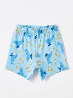 Beli Lastikli Bask?l? Erkek Bebek Pijama Alt