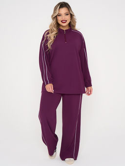 Джемпер 0431-1с сливовый